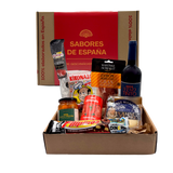 Sabores de España Box – Eine sorgfältig ausgewählte Sammlung der besten und typischsten spanischen Produkte. Perfekt zum Verschenken oder zum Genießen zu Hause. Bringe authentische spanische Aromen auf deinen Tisch