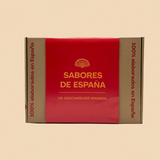 Sabores de España Box – Eine sorgfältig ausgewählte Sammlung der besten und typischsten spanischen Produkte. Perfekt zum Verschenken oder zum Genießen zu Hause. Bringe authentische spanische Aromen auf deinen Tisch